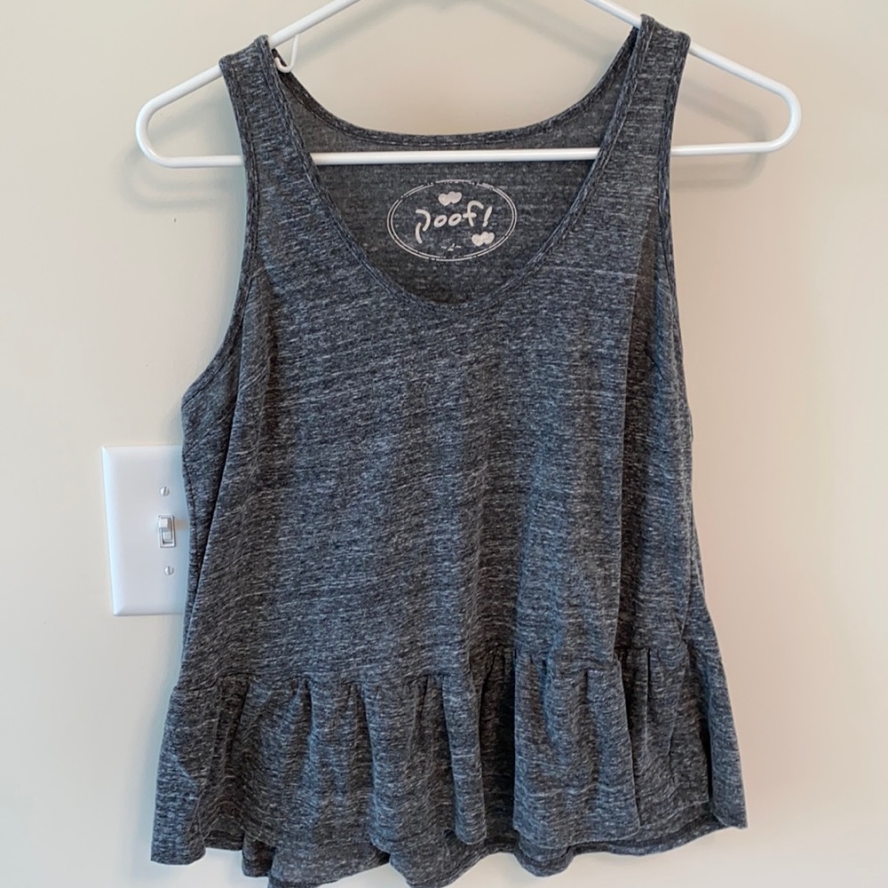 Heather Grey Peplum Tank